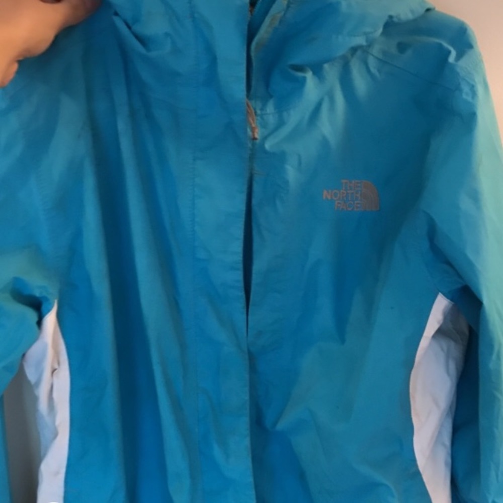 Blue North Face Raincoat